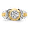 10k Two-Tone 1/3 carat Lab Grown Diamond VS/SI+ G+ Complete Men's Ring