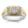 10k Two-Tone 1/3 carat Lab Grown Diamond VS/SI+ G+ Complete Men's Ring