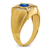 14k Sapphire and Diamond Mens Ring