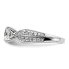 14k White Gold 5/8 carat Lab Grown Diamond VS/SI+ G+ 1 1/2 carat Center Round Semi Mount Shared Prong Engagement Ring