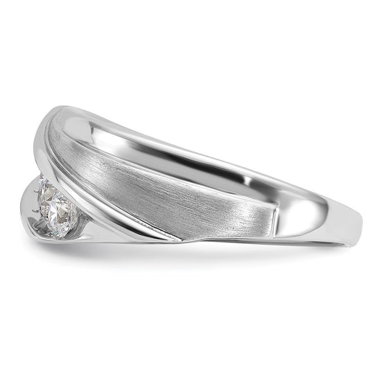10k White Gold 3/4 carat Lab Grown Diamond VS/SI+ G+ Five Stone Complete Men's Ring