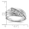10k White Gold 3/4 carat Lab Grown Diamond VS/SI+ G+ Five Stone Complete Men's Ring