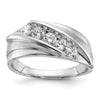 10k White Gold 3/4 carat Lab Grown Diamond VS/SI+ G+ Five Stone Complete Men's Ring