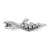 14k White Gold Polished Fancy Florina Wave 1/6 carat Diamond Ring