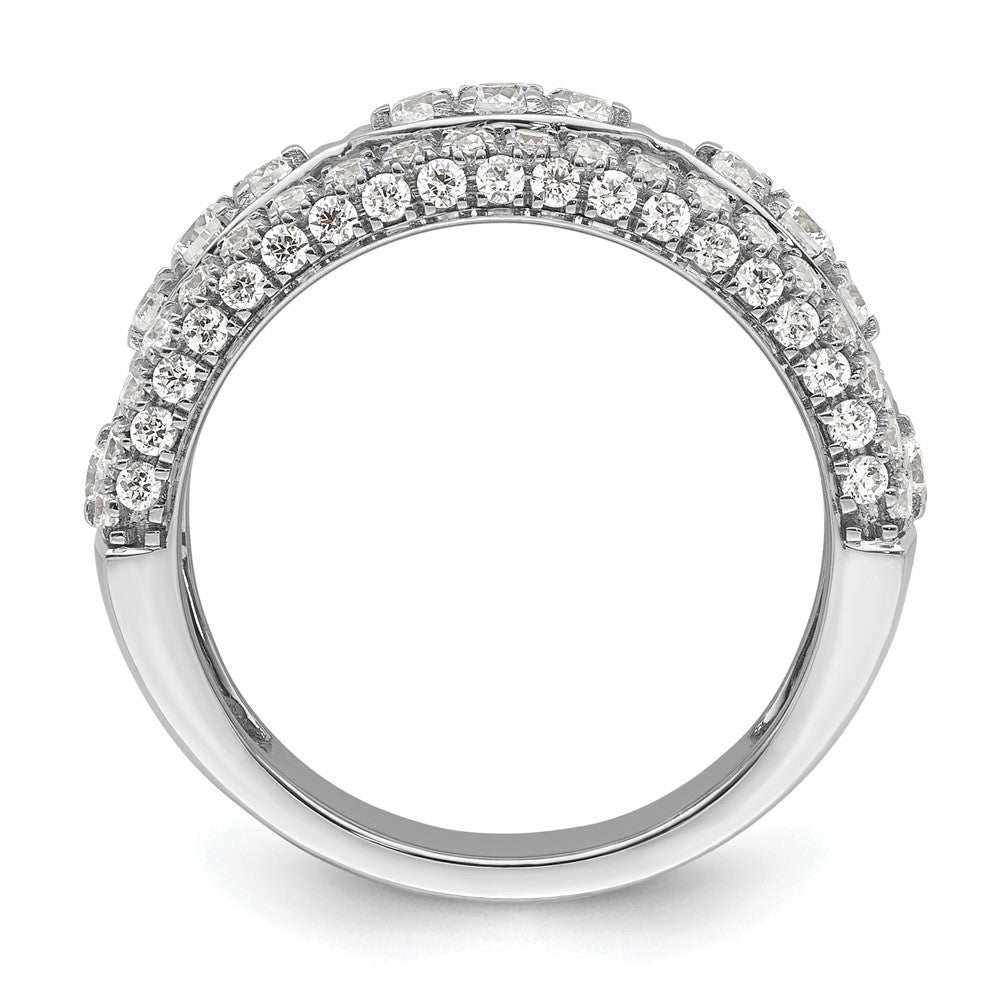 14k White Gold 1 1/5 carat Lab Grown Diamond VS/SI+ G+ Complete Fashion Ring