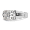 14k White Gold 1 1/5 carat Lab Grown Diamond VS/SI+ G+ Complete Fashion Ring