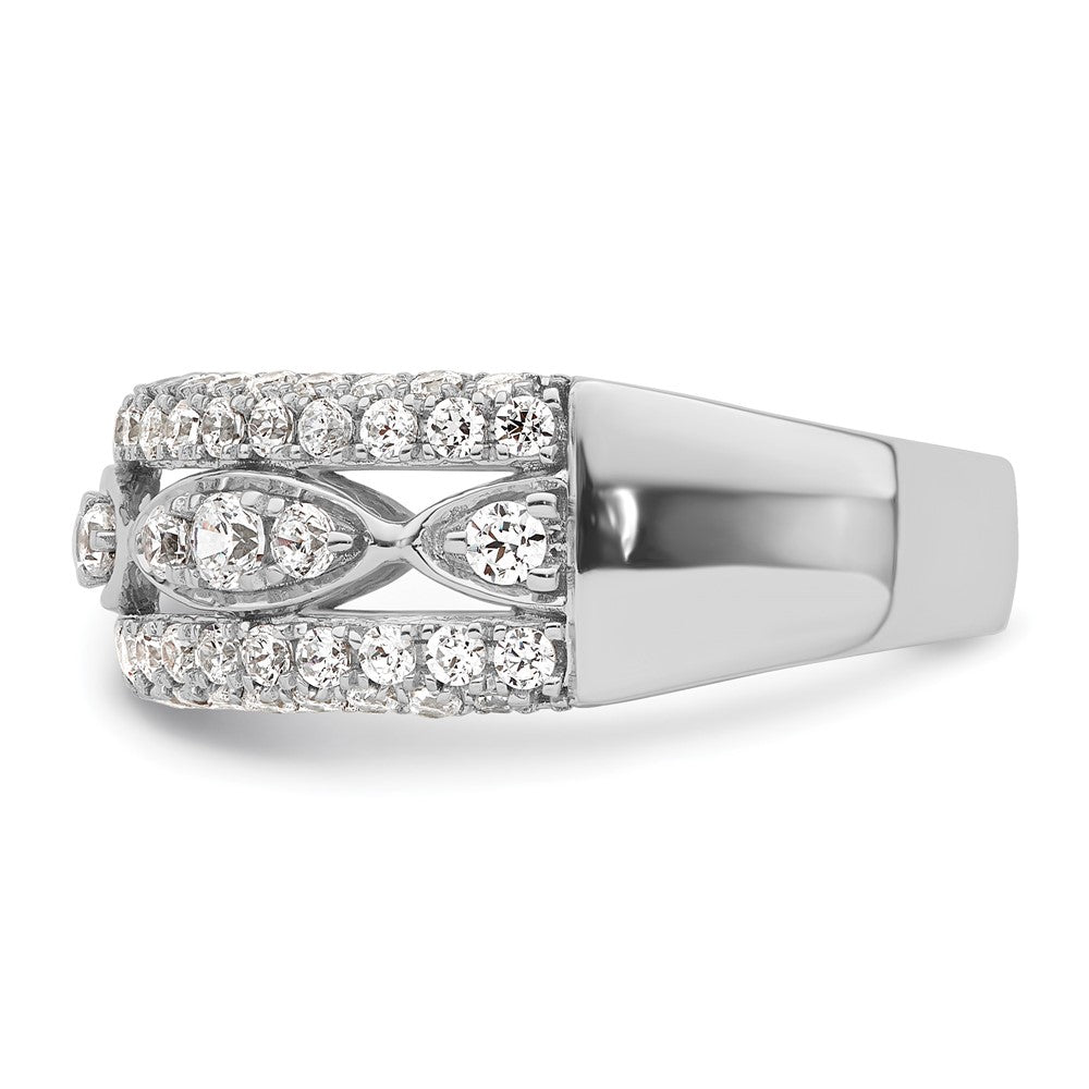 14k White Gold 1 1/5 carat Lab Grown Diamond VS/SI+ G+ Complete Fashion Ring