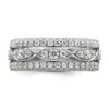 14k White Gold 1 1/5 carat Lab Grown Diamond VS/SI+ G+ Complete Fashion Ring