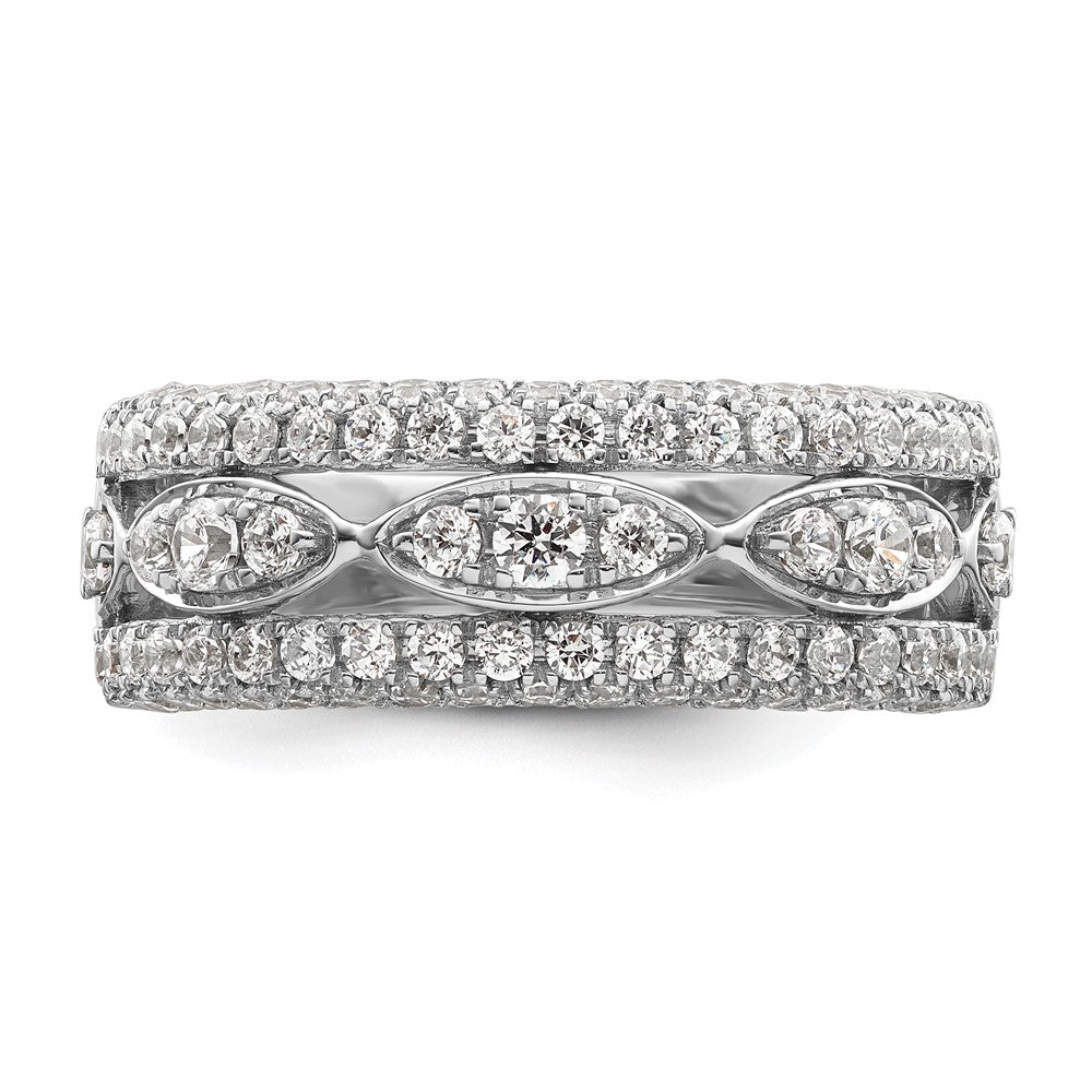 14k White Gold 1 1/5 carat Lab Grown Diamond VS/SI+ G+ Complete Fashion Ring