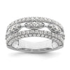 14k White Gold 1 1/5 carat Lab Grown Diamond VS/SI+ G+ Complete Fashion Ring