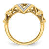 14k Polished 1/5 carat Diamond Fancy Geometric Ring