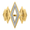 14k Polished 1/5 carat Diamond Fancy Geometric Ring