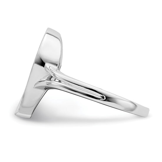 14k White Gold Polished 1/8 carat Diamond Teardrop Ring