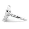 14k White Gold Polished 1/8 carat Diamond Teardrop Ring