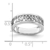 14k White Gold Polished 1/5 carat Diamond Fancy Band