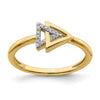 14k Polished 1/20 carat Diamond Double Triangle Ring