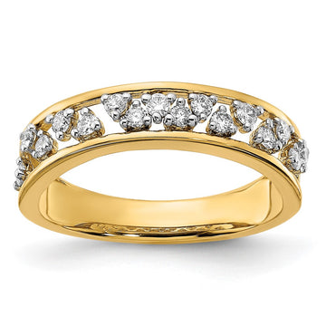 14k Polished 1/3 carat Diamond Band