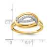 14k Polished 1/6 carat Diamond Oval Ring