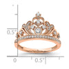14k Rose Gold Polished 3/8 carat Diamond Tiara Ring