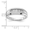 14k White Gold 1/3 carat Lab Grown Diamond VS/SI+ G+ Five Stone Complete Men's Ring