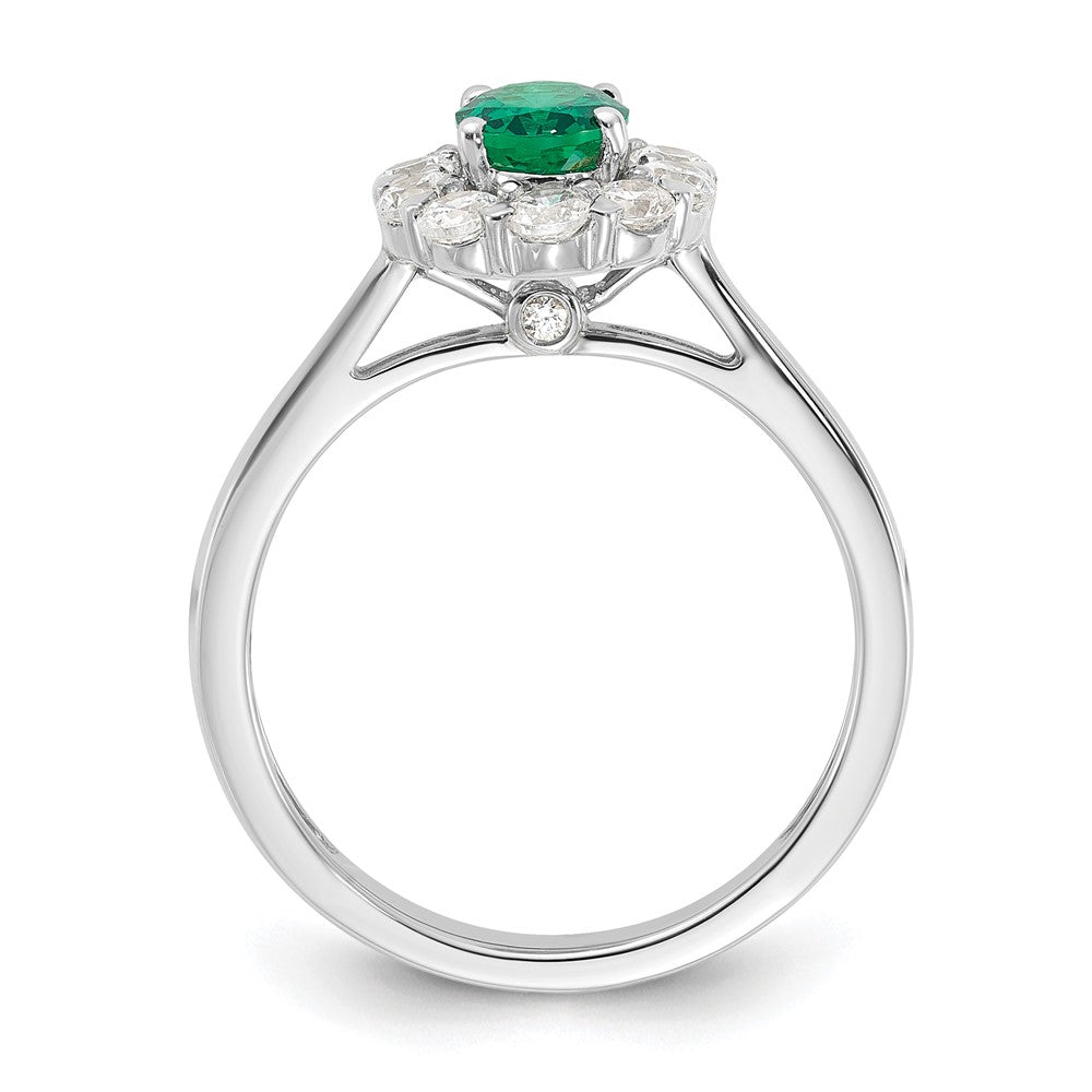 Oval Gemstone and Diamond Halo Rings