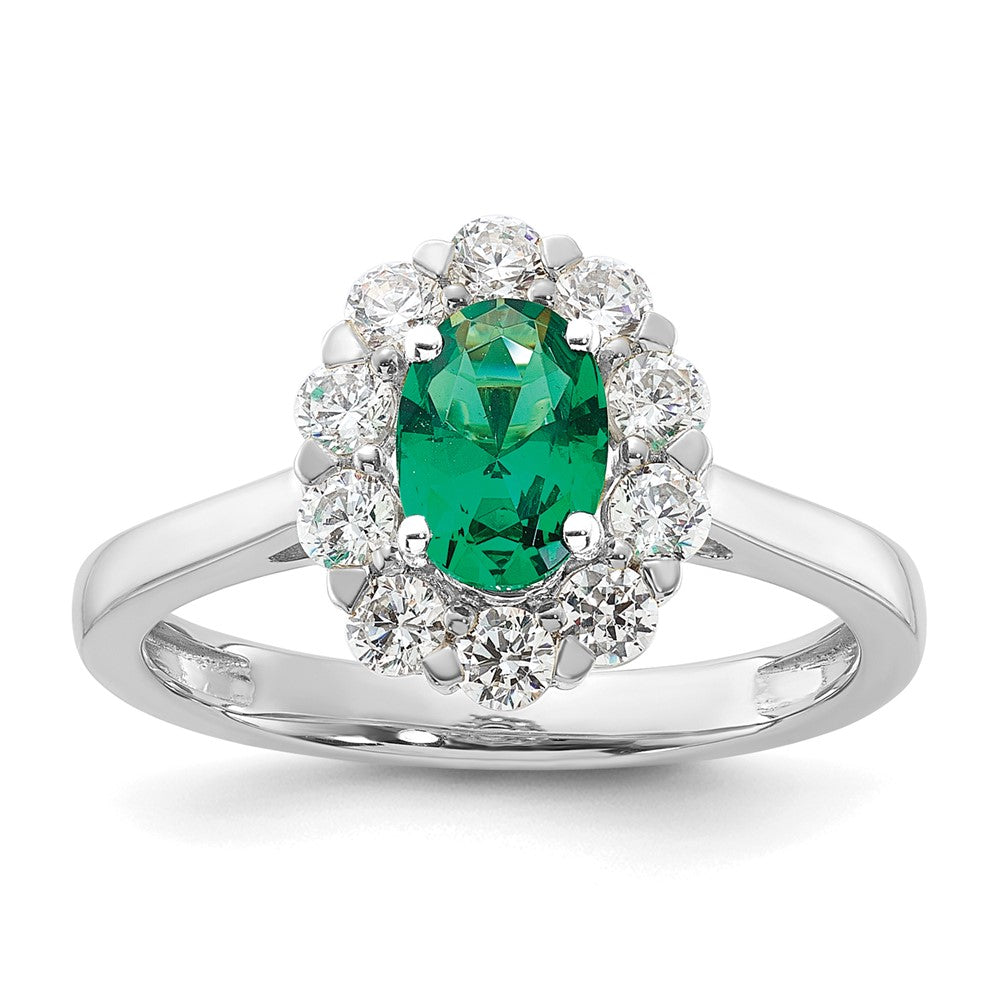 Oval Gemstone and Diamond Halo Rings
