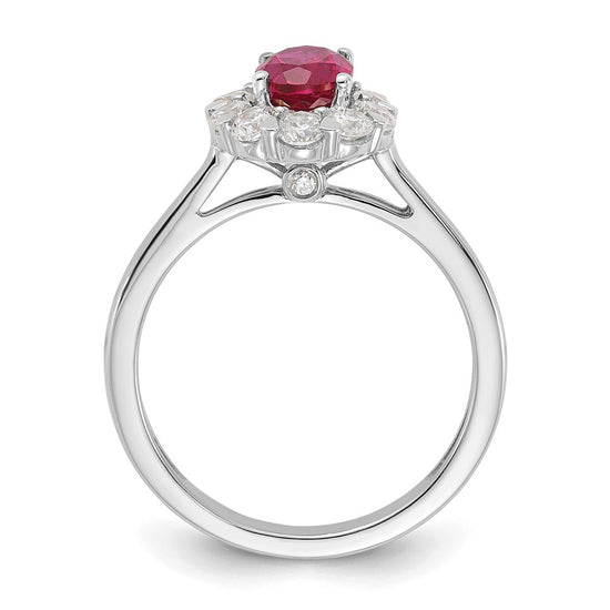 Oval Gemstone and Diamond Halo Rings