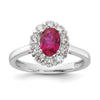 Oval Gemstone and Diamond Halo Rings