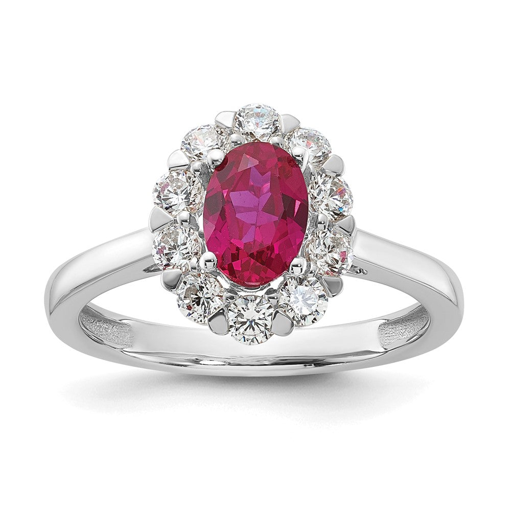 Oval Gemstone and Diamond Halo Rings