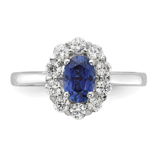 Oval Gemstone and Diamond Halo Rings