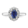 Oval Gemstone and Diamond Halo Rings