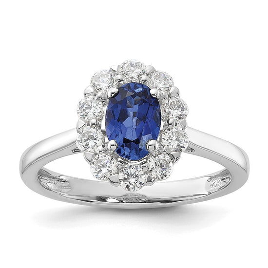 Oval Gemstone and Diamond Halo Rings