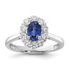 Oval Gemstone and Diamond Halo Rings
