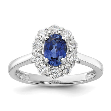 Oval Gemstone and Diamond Halo Rings