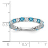 14k White Gold Gemstone and Diamond Band