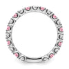 14k White Gold Gemstone and Diamond Band