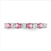 14k White Gold Gemstone and Diamond Band