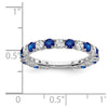 14k White Gold Gemstone and Diamond Band