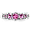 14k White Gold Gemstone and Diamond Ring