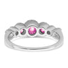 14k White Gold Gemstone and Diamond Ring