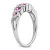 14k White Gold Gemstone and Diamond Ring