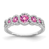 14k White Gold Gemstone and Diamond Ring