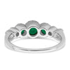 14k White Gold Gemstone and Diamond Ring
