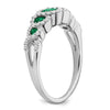 14k White Gold Gemstone and Diamond Ring