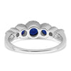14k White Gold Gemstone and Diamond Ring