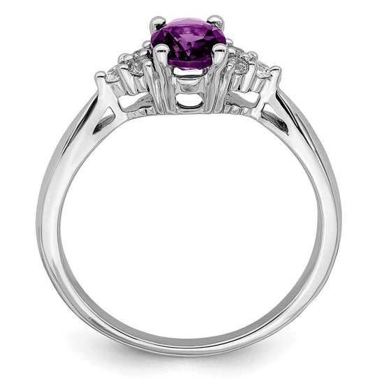 Oval Gemstone and Diamond Ring