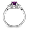 Oval Gemstone and Diamond Ring