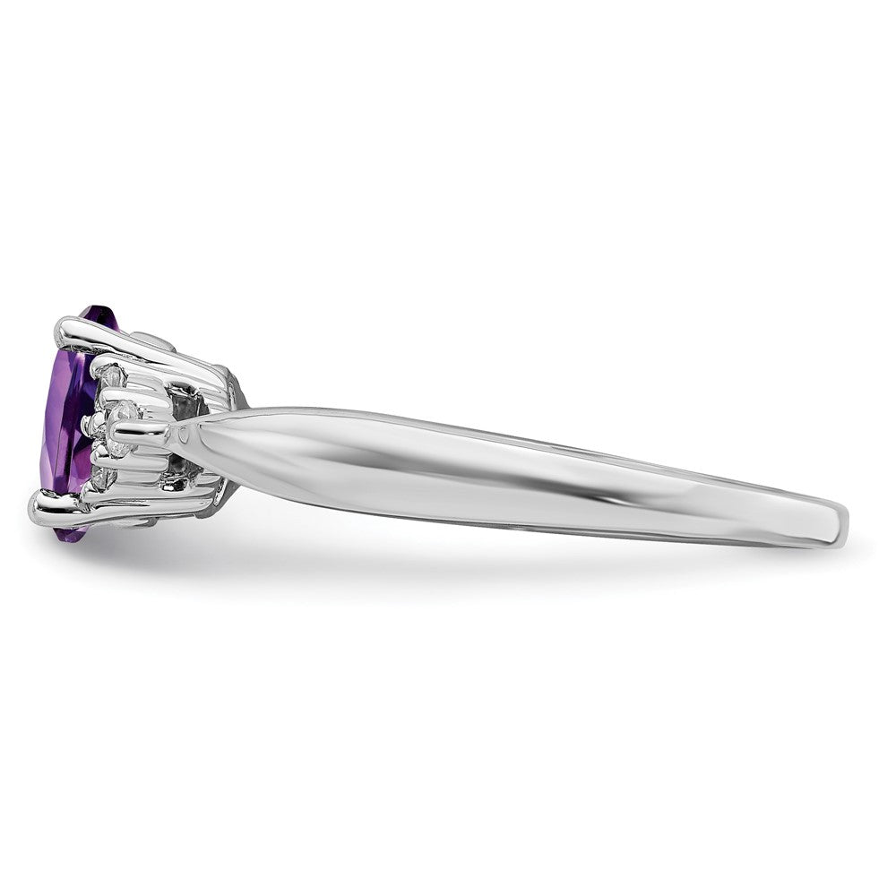 Oval Gemstone and Diamond Ring