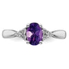 Oval Gemstone and Diamond Ring