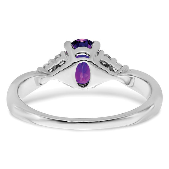 Oval Gemstone and Diamond Ring